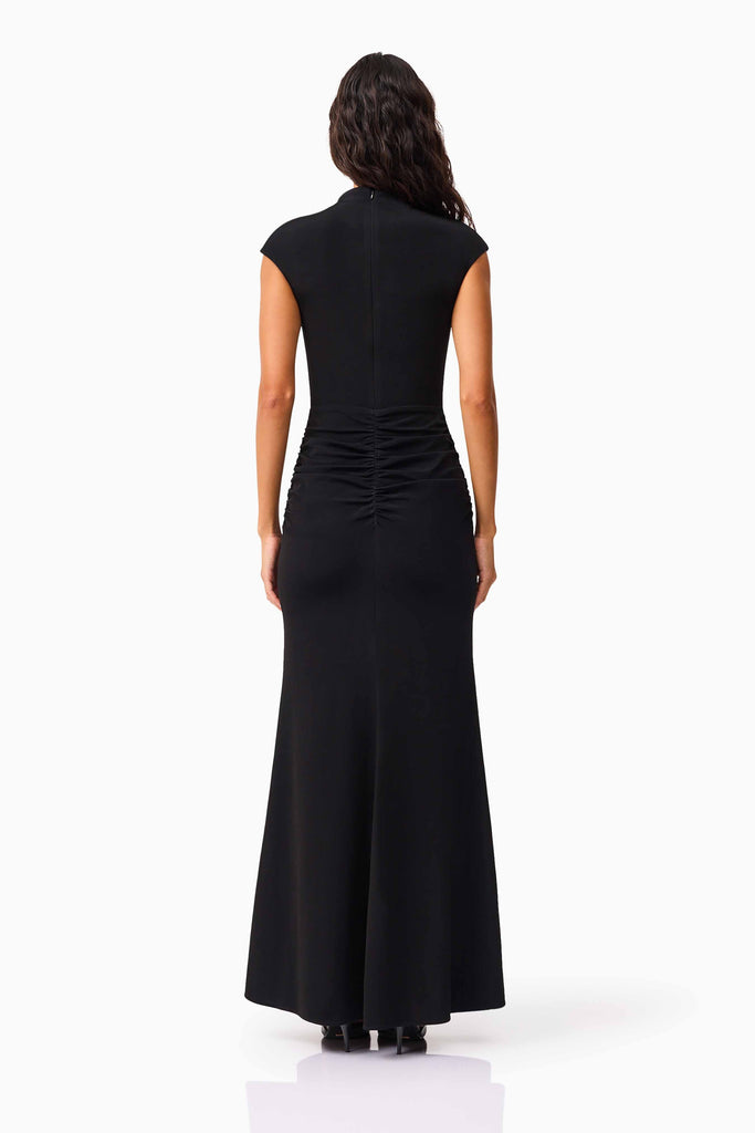 Danica High Neck Gown in Black