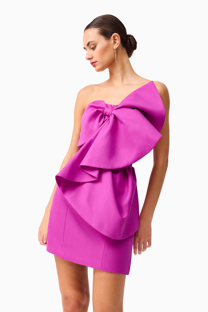 Beatrix Strapless Mini Dress in Purple