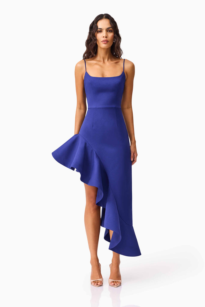 Beatrix Asymmetrical Gown in Blue
