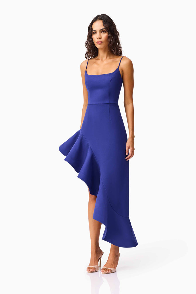 Beatrix Asymmetrical Gown in Blue