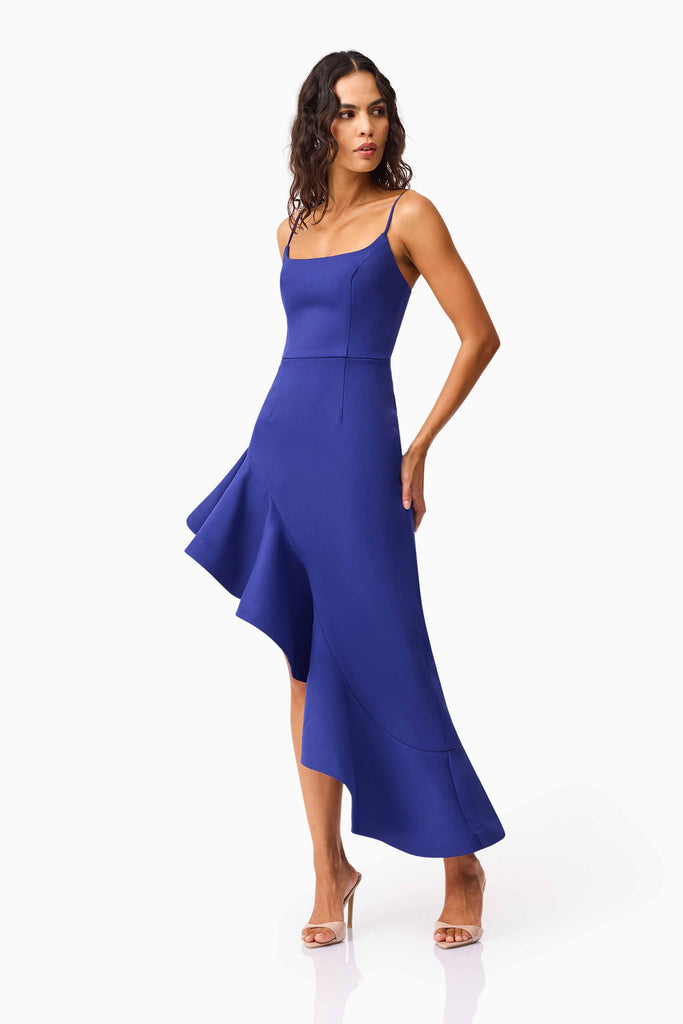 Beatrix Asymmetrical Gown in Blue