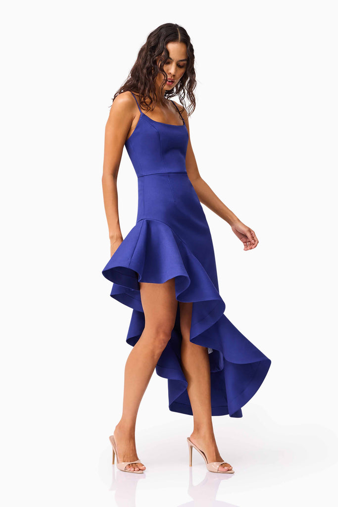 Beatrix Asymmetrical Gown in Blue