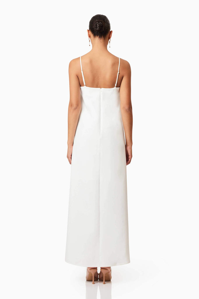 Buttercup Embroidered Maxi Dress in White