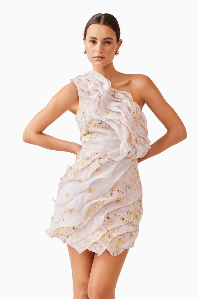 Tulsia Floral Mini Dress in Pink