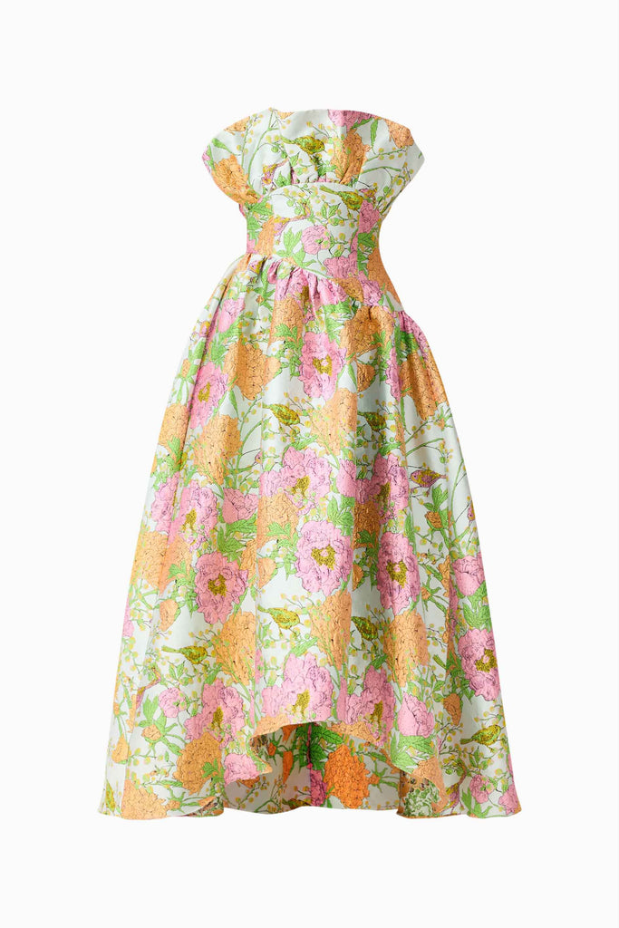 Laurel Sleeveless Maxi Dress in Green Floral