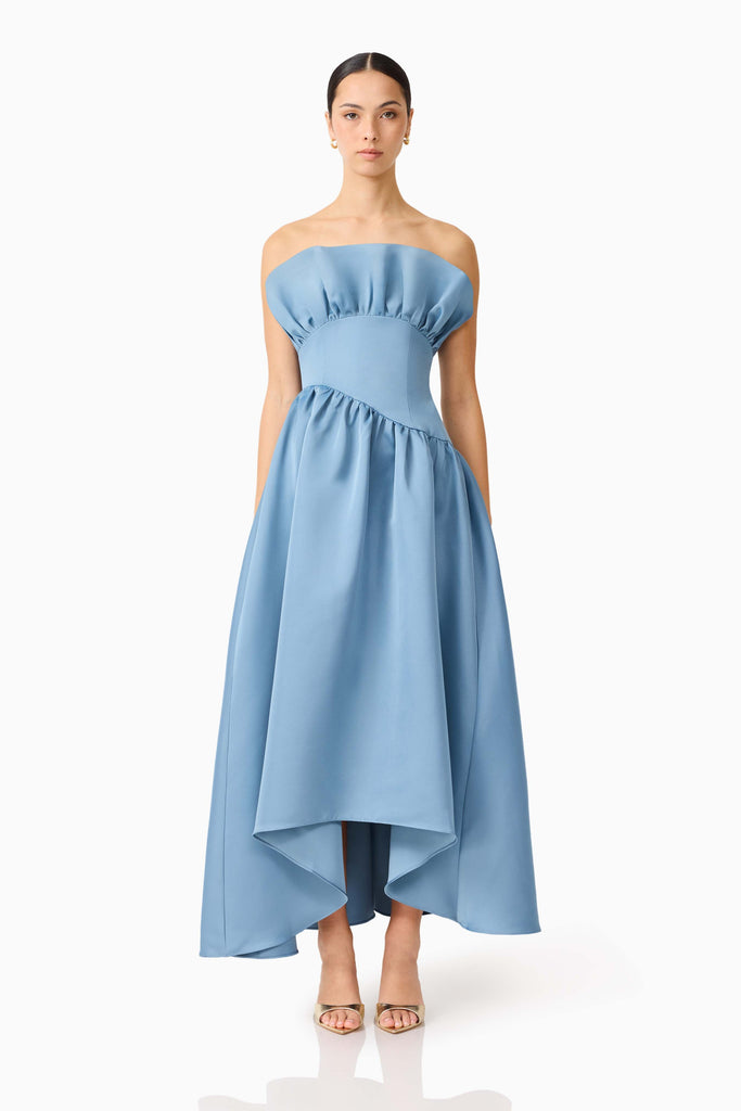 Laurel Sleeveless Maxi Dress in Steel Blue