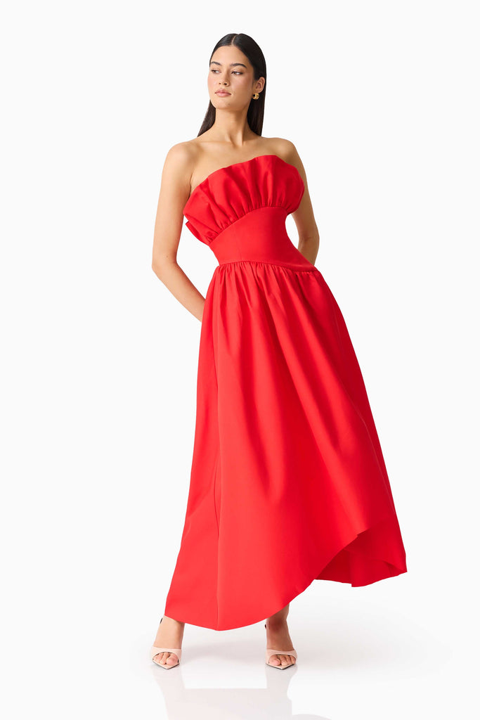 Laurel Sleeveless Maxi Dress In Red