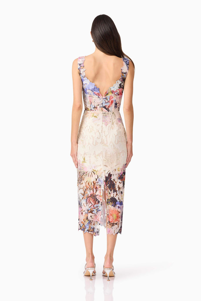 Matila Lace Midi Dress in Floral