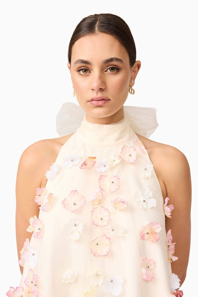 Livia Trapeze Mini Dress in Yellow