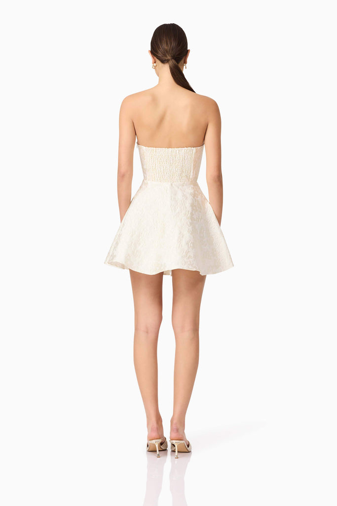 Galadirel Strapless Mini Dress in White