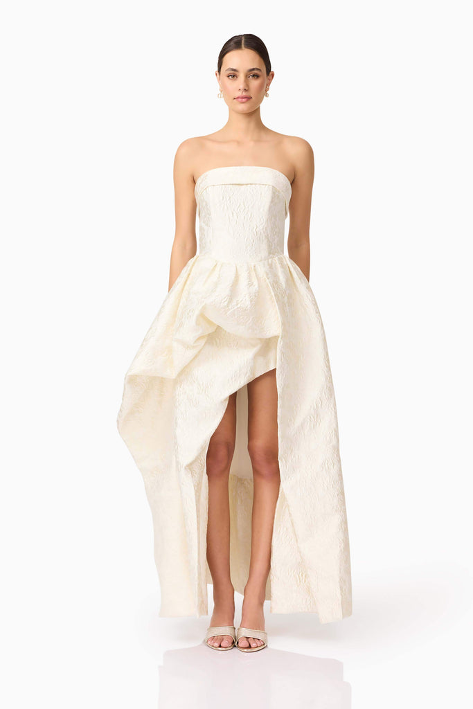 Galadirel Strapless Gown in White