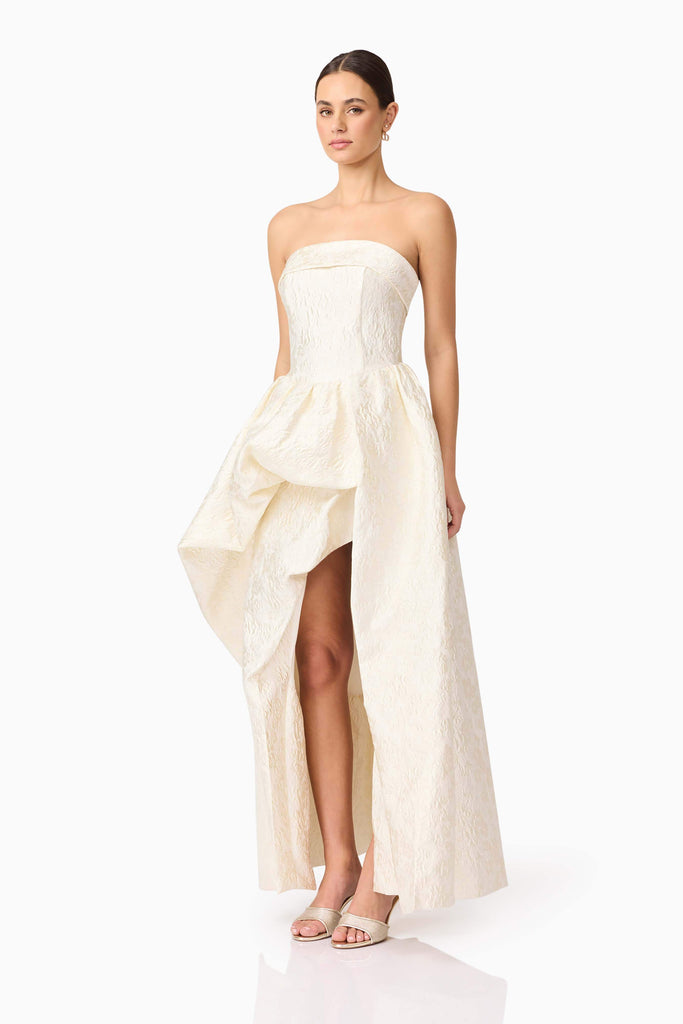 Galadirel Strapless Gown in White
