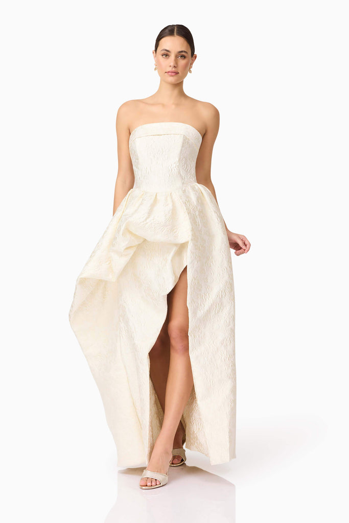 Galadirel Strapless Gown in White