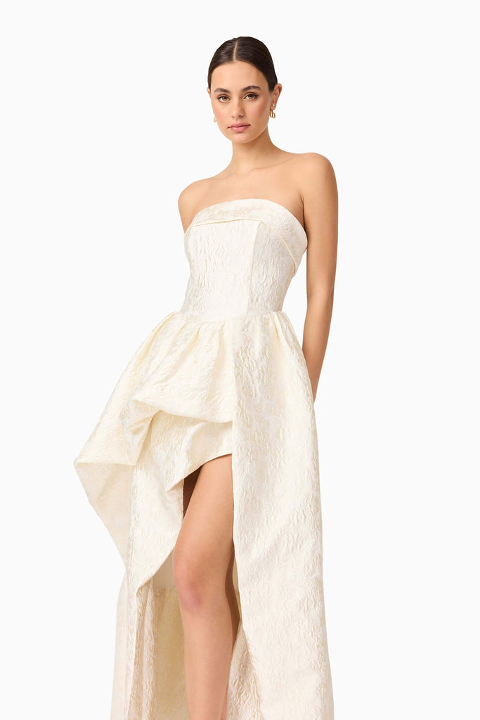 Galadirel Strapless Gown in White