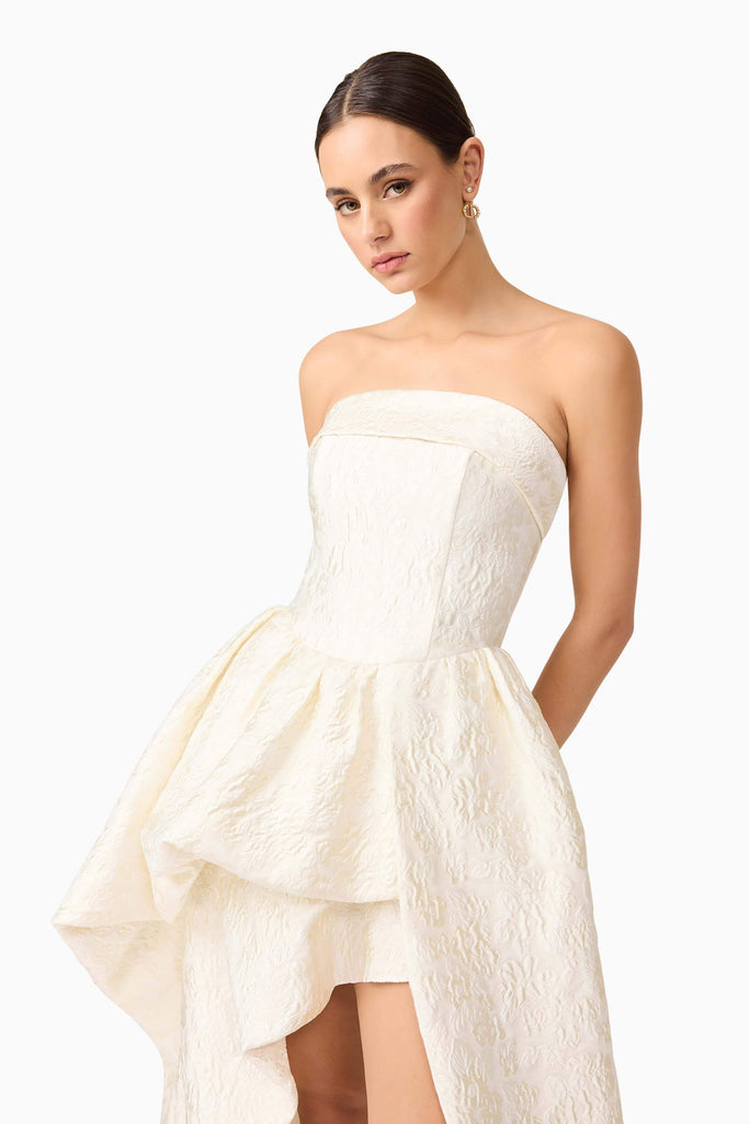 Galadirel Strapless Gown in White