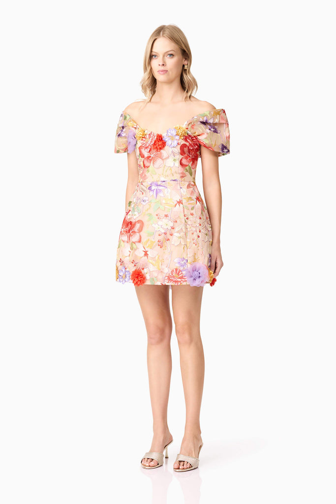 Sophie Puff Sleeve Mini Dress in Floral