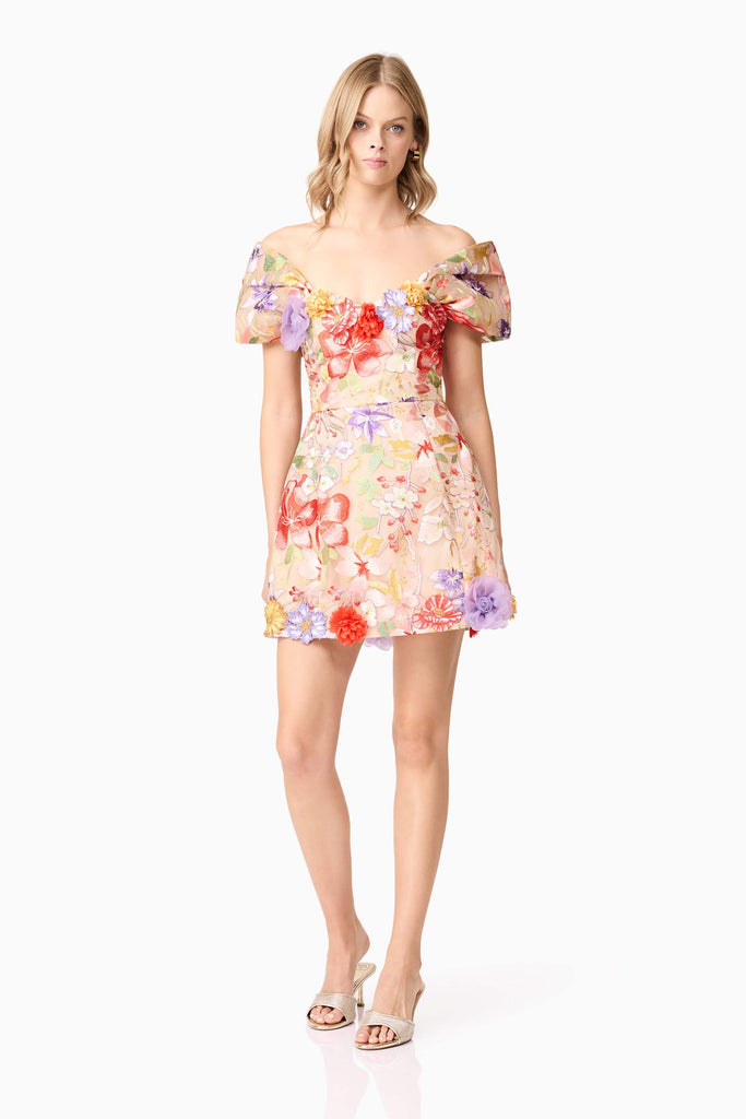 Sophie Puff Sleeve Mini Dress in Floral