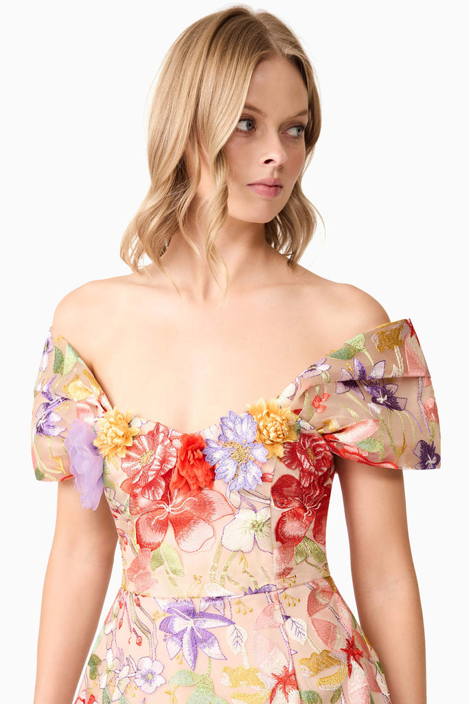Sophie Puff Sleeve Mini Dress in Floral