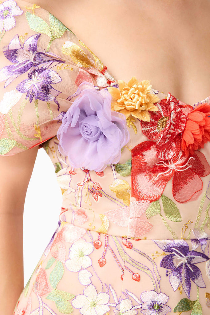 Sophie Puff Sleeve Mini Dress in Floral