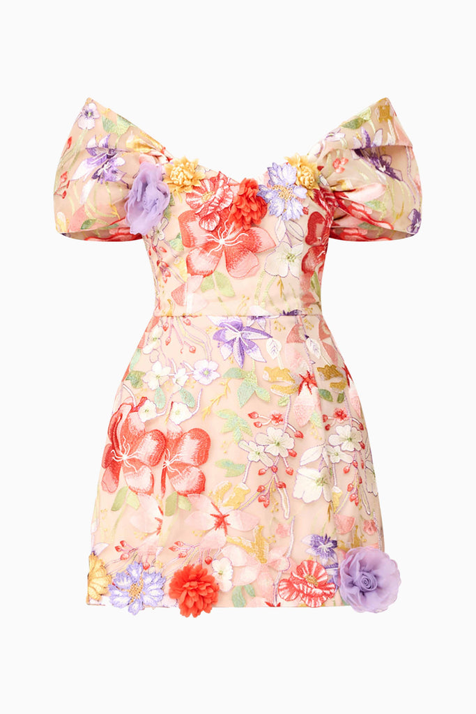 Sophie Puff Sleeve Mini Dress in Floral
