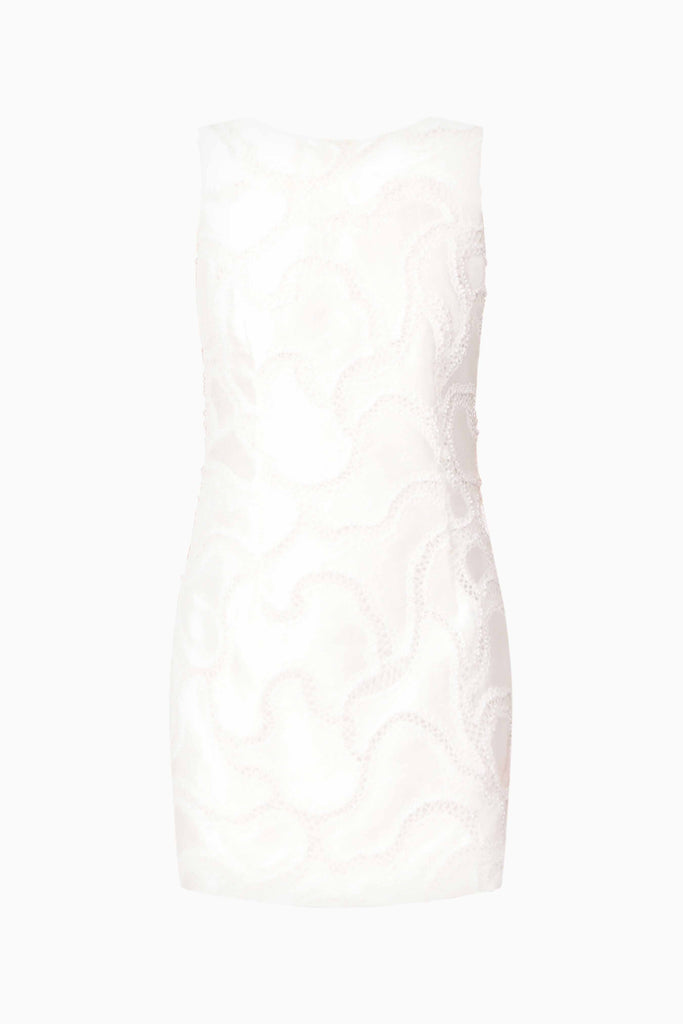 Elara Shift Dress in White