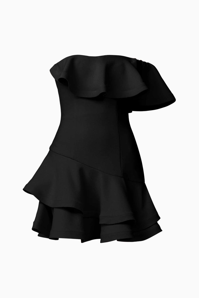 Ava Strapless Mini Dress in Black