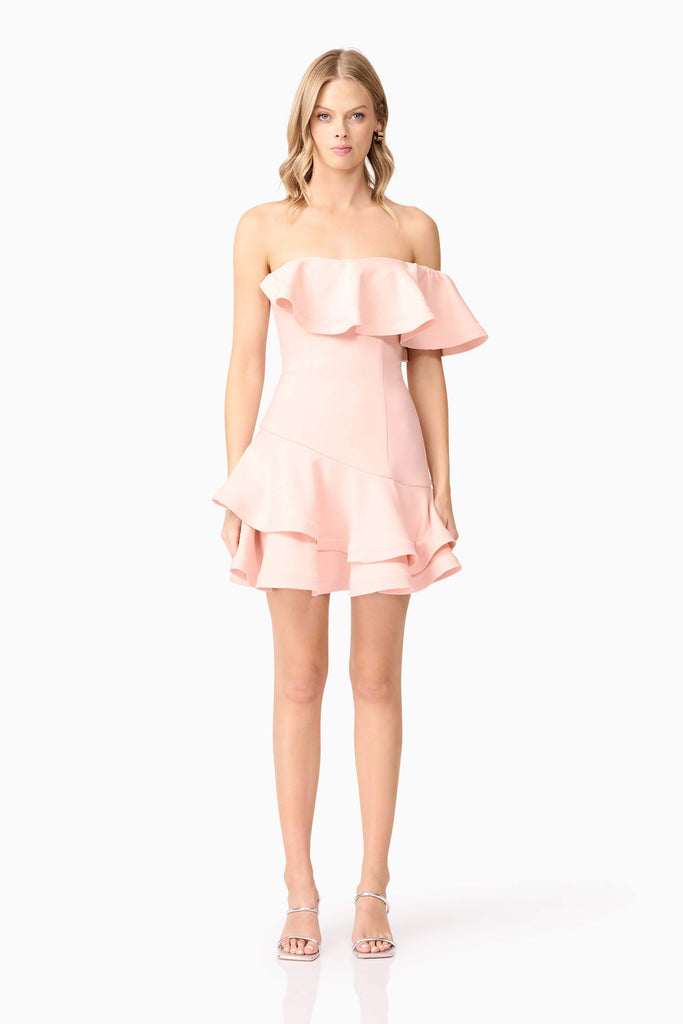 Ava Strapless Mini Dress in Pink