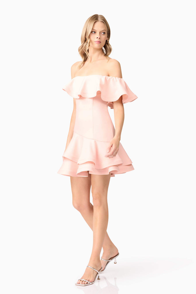 Ava Strapless Mini Dress in Pink