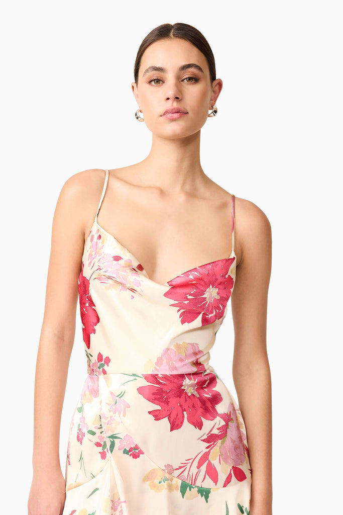 Rosalina Tiered Maxi Dress in Floral