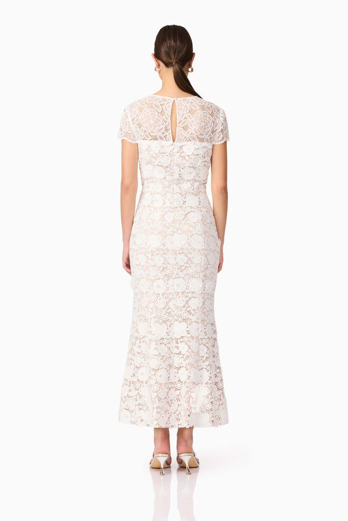 Margot Lace Maxi Dress in White