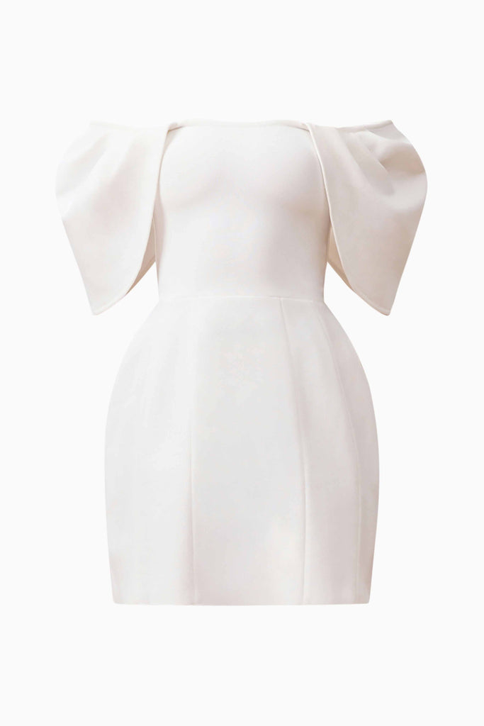 Fiona Off The Shoulder Mini Dress in White