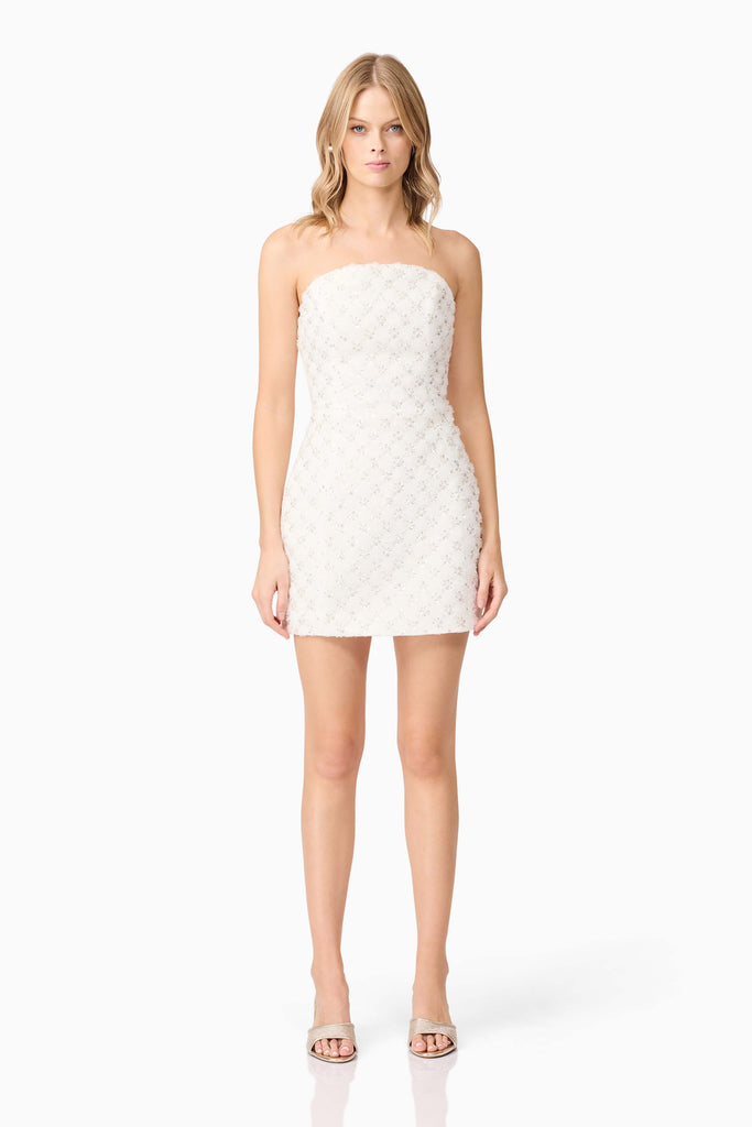 Lola Strapless Mini Dress in White