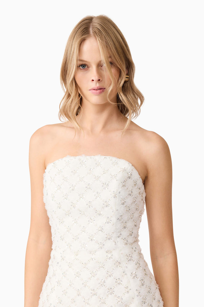 Lola Strapless Mini Dress in White