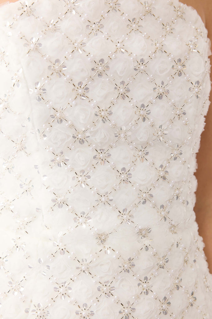 Lola Strapless Mini Dress in White