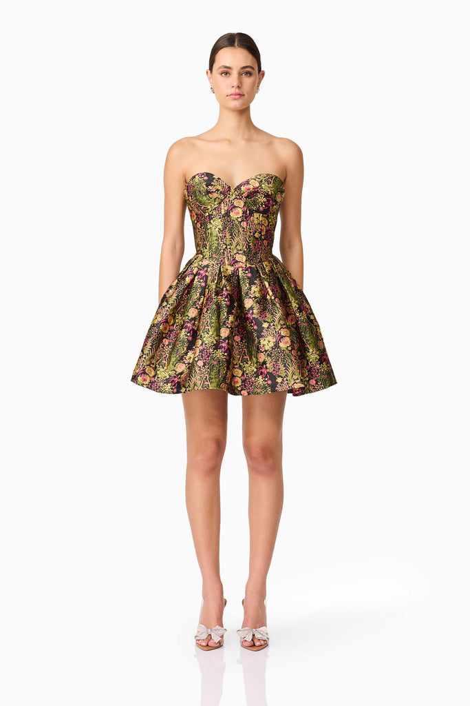 Cindy Strapless Mini Dress in Black