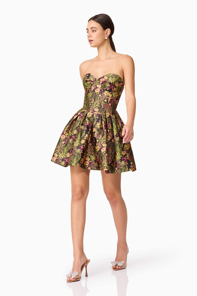 Cindy Strapless Mini Dress in Black