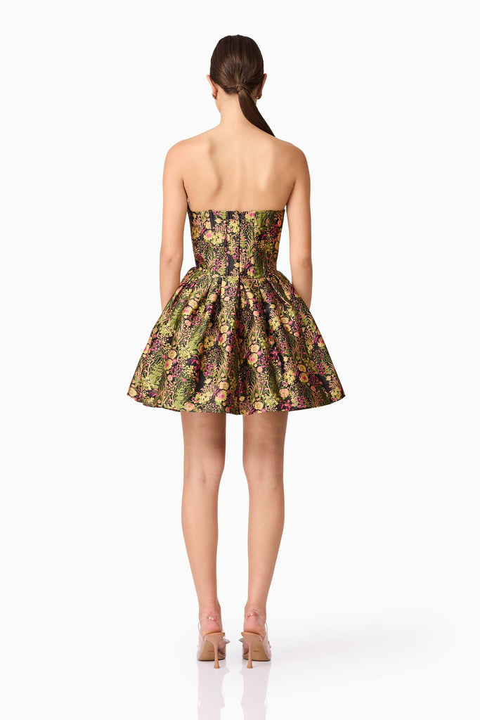 Cindy Strapless Mini Dress in Black