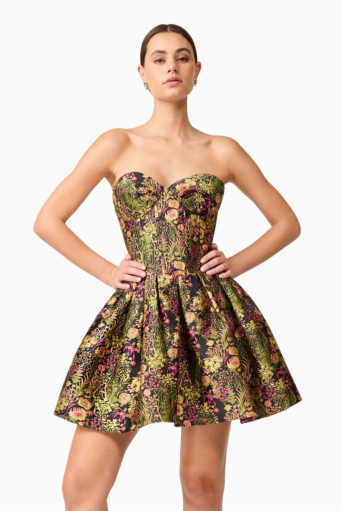 Cindy Strapless Mini Dress in Black