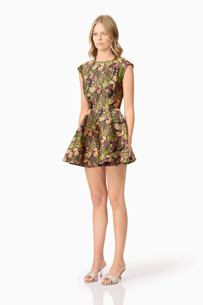 Cindy A-Line Mini Dress in Floral