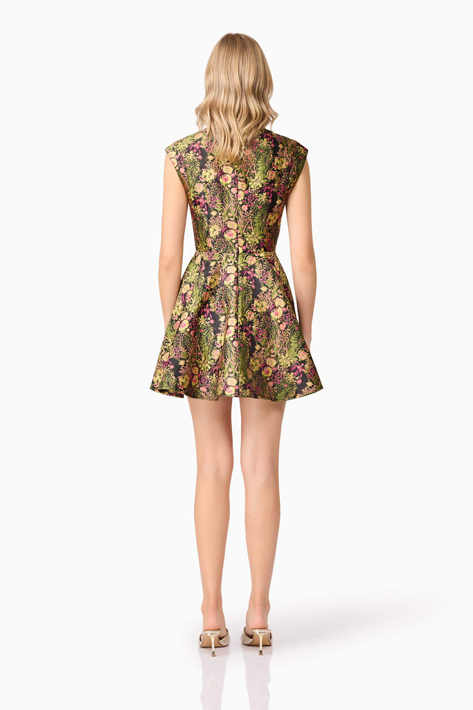 Cindy A-Line Mini Dress in Floral