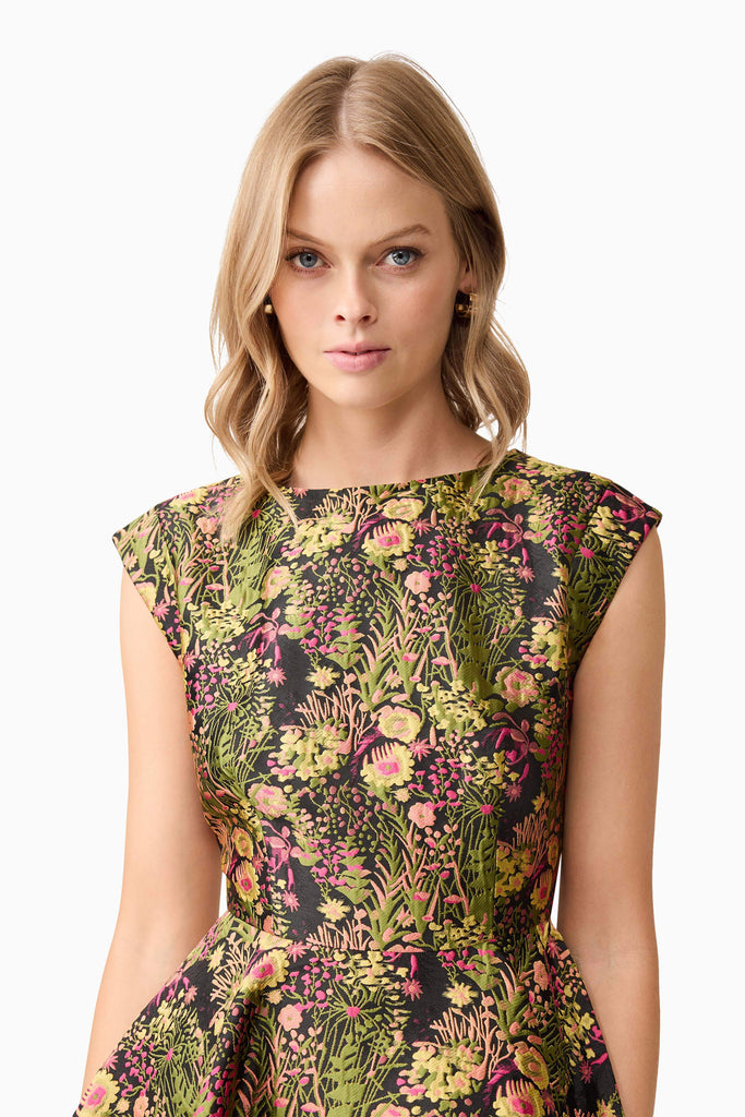 Cindy A-Line Mini Dress in Floral