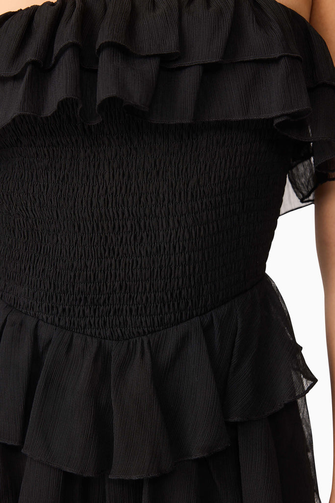 Melissa Strapless Maxi Dress in Black