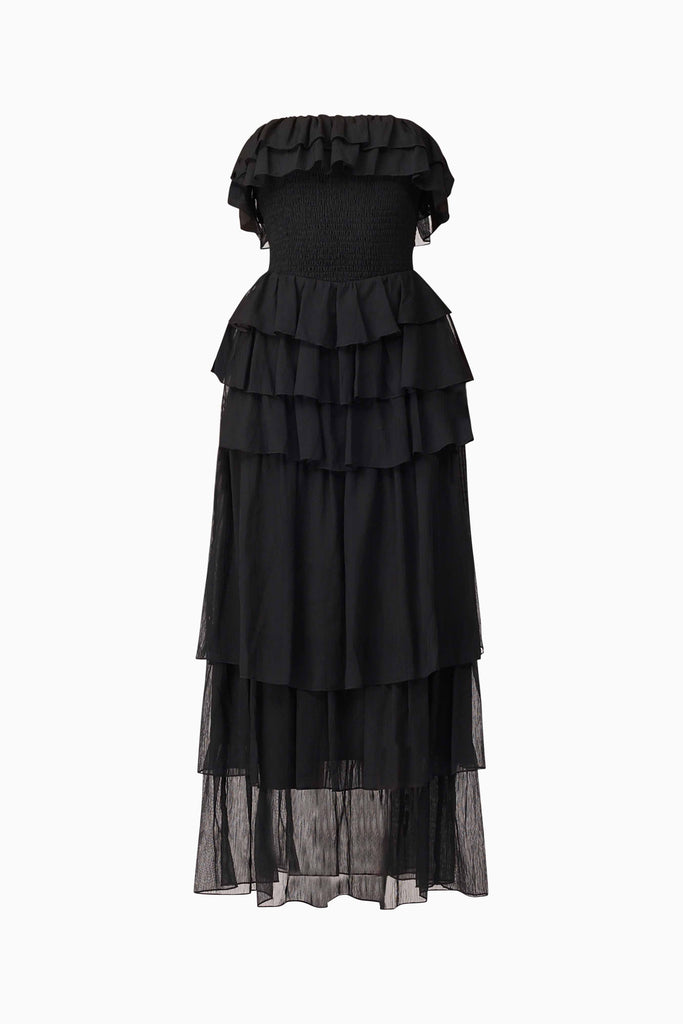 Melissa Strapless Maxi Dress in Black