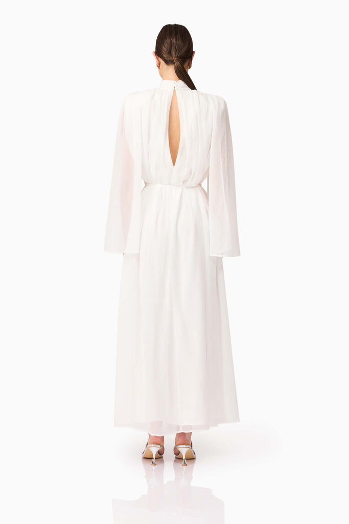Melissa Long Sleeve Gown in White