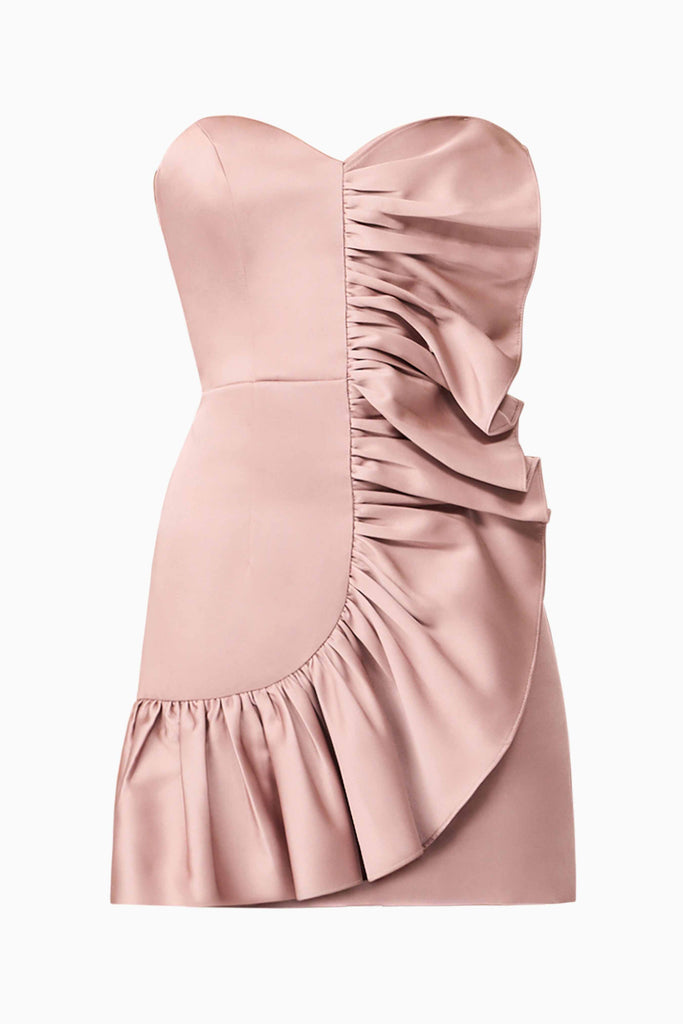 Laura Strapless Mini Dress in Pink