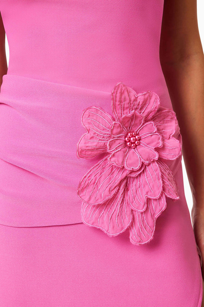 Janelle One Shoulder Gown In Pink