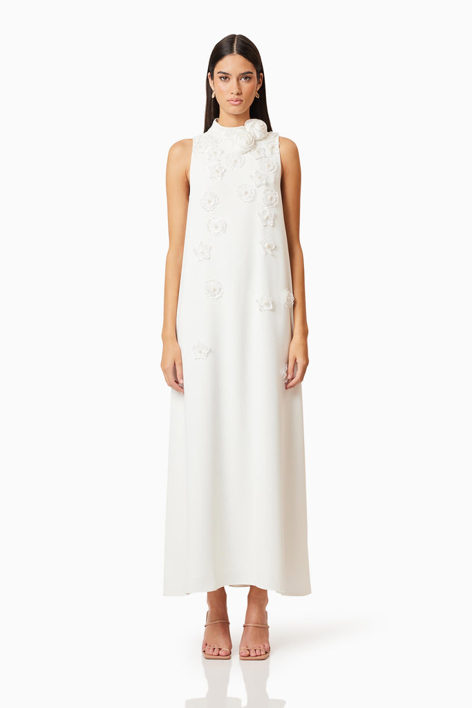 Lilydale 3D Maxi Dress In White