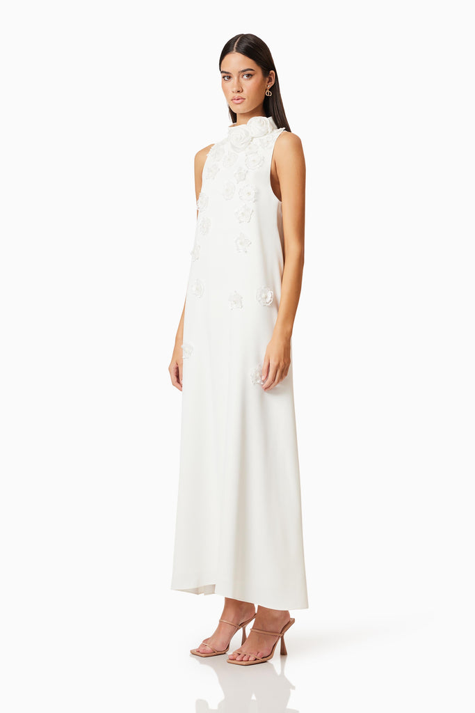 Lilydale 3D Maxi Dress In White