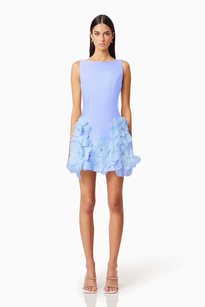 Janelle Mini Dress in Blue