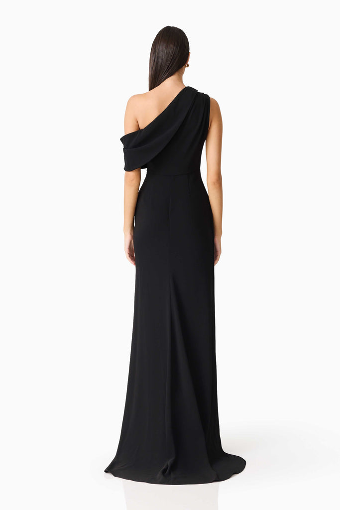 Isadora Off The Shoulder Maxi Gown in Black